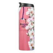 Bouteilles Isothermes Pink Scrubs Avec Design Floral et Stethoscope (Tourné sur la droite)