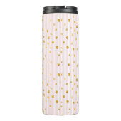Bouteilles Isothermes Pink Stripes & Gold Pois Monogram Tumbler (Dos)