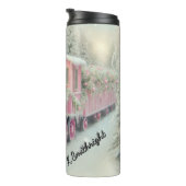 Bouteilles Isothermes Pink Train Floral Winter Wonderland (Tourné sur la droite)
