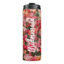 Pink Tulip Garden Bridesmaid
