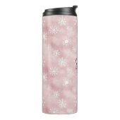 Bouteilles Isothermes Pink White Snowflakes Christmas (Tourné sur la gauche)