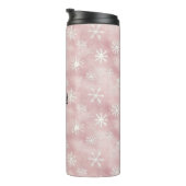 Bouteilles Isothermes Pink White Snowflakes Christmas (Tourné sur la droite)