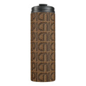 Bouteilles Isothermes Pique-nique Funny Wicker Typographie Brown Tumbler (Devant)