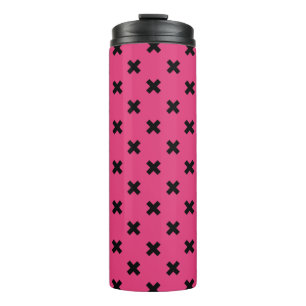 Bouteilles Isothermes Piqûres de croix noire sur fuchsia