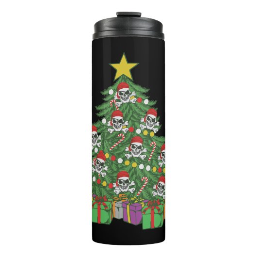 Bouteilles Isothermes Pirate Arbre de Noël Crossbones crâne (Devant)