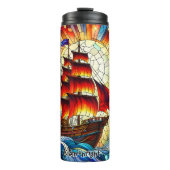 Bouteilles Isothermes Pirate Ship Vitrail Art (Devant)