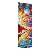 Bouteilles Isothermes Pirate Ship Vitrail Art (Tourné sur la droite)