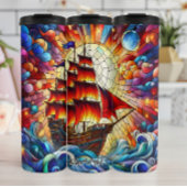 Bouteilles Isothermes Pirate Ship Vitrail Art