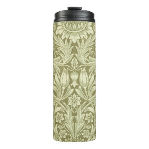 Bouteilles Isothermes Pissenlit de William Morris Damassé Vintage Olive