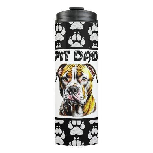 Bouteilles Isothermes Pit Bull Papa | AMOUREUX DES CHIENS (Devant)