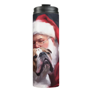 Bouteilles Isothermes Pitbull avec le Père Noël Fête de Noël