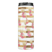 Bouteilles Isothermes PixDezines Aloha Ananas/Rose chaud+Faux Gold (Dos)