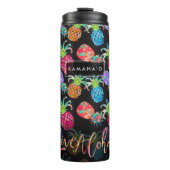 BOUTEILLES ISOTHERMES PIXDEZINES ALOHA PINEAPPLE FAUX GOLD FOIL (Devant)