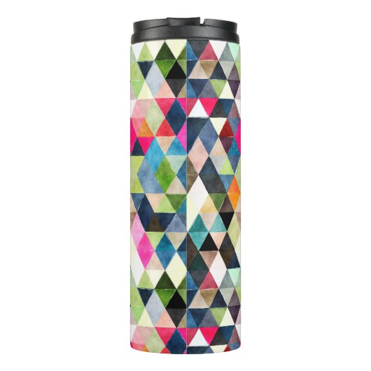 Bouteilles Isothermes PixDezines Aquarelle Boho Géométrique/Triangles (Dos)