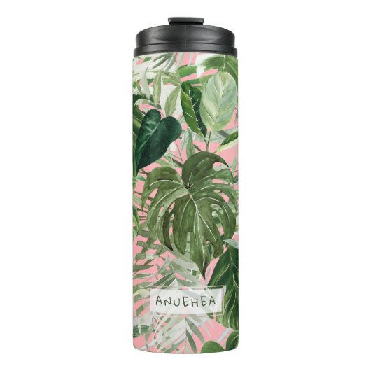 Bouteilles Isothermes PixDezines Aquarelle Foliage tropical (Devant)