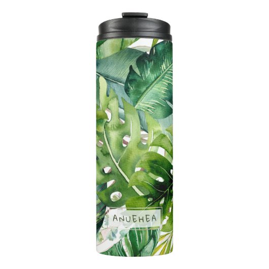 Bouteilles Isothermes PixDezines Aquarelle Foliage tropical (Devant)