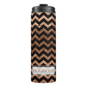 Bouteilles Isothermes PixDezines Chevron/cuivre métallique de Faux