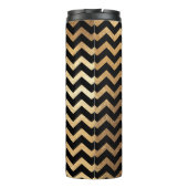 Bouteilles Isothermes PixDezines Chevron/Faux Métallic Gold (Dos)