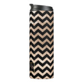 Bouteilles Isothermes PixDezines Chevron/Faux Metallic Rose Gold (Tourné sur la droite)