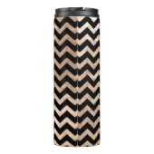 Bouteilles Isothermes PixDezines Chevron/Faux Metallic Rose Gold (Dos)