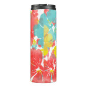 Bouteilles Isothermes PixDezines Hibiscus/orange/jaune/bleu (Dos)