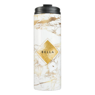 Bouteilles Isothermes PixDezines MARBRE BLANC FAUX OR VEINS