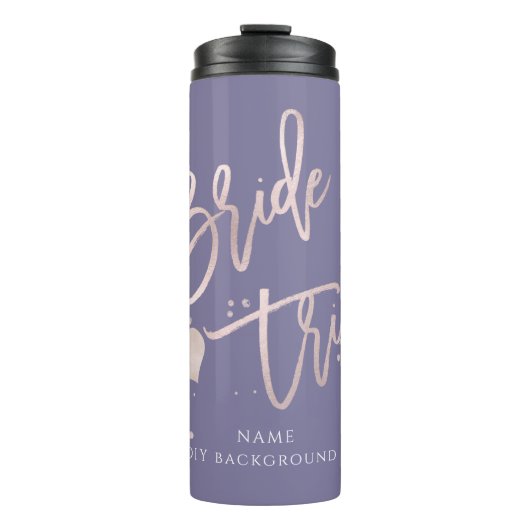 Bouteilles Isothermes PixDezines Mariée Tribe Blush Script moderne (Devant)