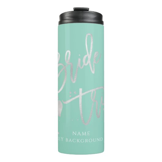 Bouteilles Isothermes PixDezines Mariée Tribe Platinum Script moderne (Devant)