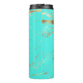 Bouteilles Isothermes PixDezines MONOGRAM TURQUOISE OR VEINS (Dos)