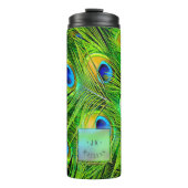 Bouteilles Isothermes PixDezines Peacock Feather Electric Lime Green (Devant)