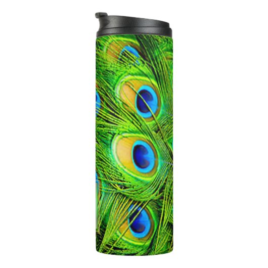 Bouteilles Isothermes PixDezines Peacock Feather Electric Lime Green (Tourné sur la droite)