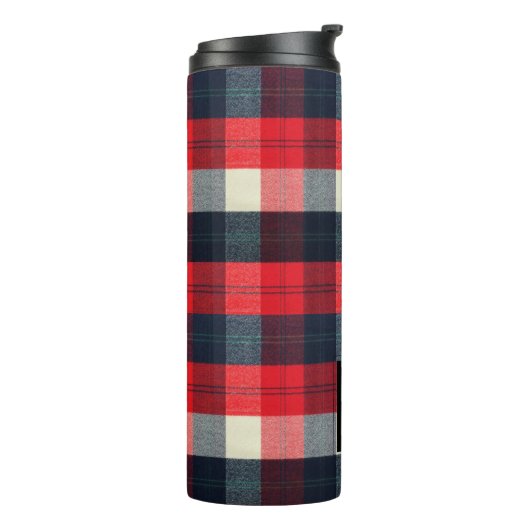 Bouteilles Isothermes PixDezines Plaid Buffalo, Monogramme Jack Lumber (Tourné sur la gauche)