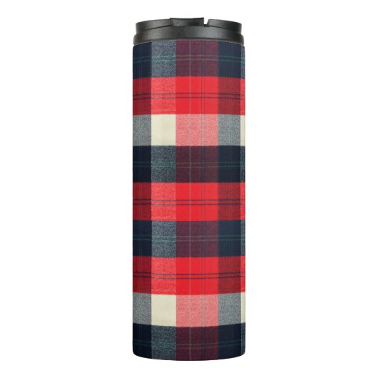 Bouteilles Isothermes PixDezines Plaid Buffalo, Monogramme Jack Lumber (Dos)