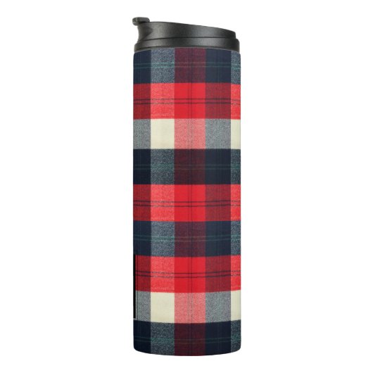Bouteilles Isothermes PixDezines Plaid Buffalo, Monogramme Jack Lumber (Tourné sur la droite)