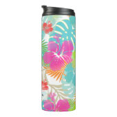 Bouteilles Isothermes PixDezines Rainforest/Hibiscus/Orange/Jaune/Bleu (Tourné sur la droite)