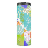 Bouteilles Isothermes PixDezines Rainforest/Hibiscus/Orange/Jaune/Bleu (Dos)