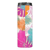 Bouteilles Isothermes PixDezines Rainforest/Hibiscus/Orange/Jaune/Bleu (Dos)