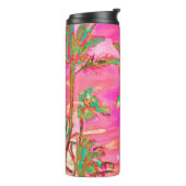 Bouteilles Isothermes PixDezines Vintage Hawaiian Beach/Rose/Turquoise (Tourné sur la gauche)