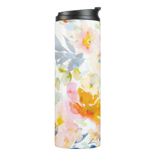 Bouteilles Isothermes PixDezines WATERCOLOR MIDSUMMER GARDEN ROSES