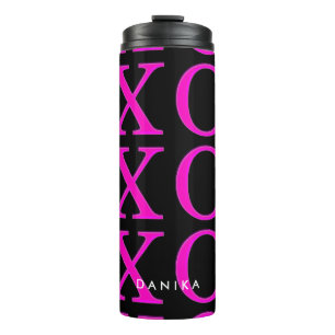 Bouteilles Isothermes PixDezines xoxo/rose chaud/do-it-yourself arrière 