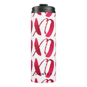 Bouteilles Isothermes PixDezines xoxo/rouge/do-it-yourself arrière - pla