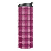 Bouteilles Isothermes Pixel Plaid_Magenta-Black (Tourné sur la gauche)