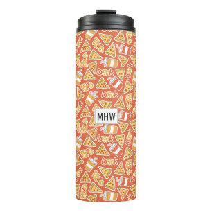 Bouteilles Isothermes Pizza Motif monogramme personnalisé tumbler