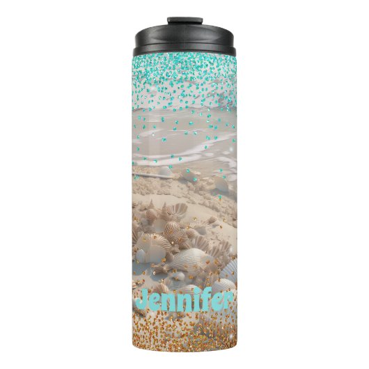 Bouteilles Isothermes Plage Aqua Gold Parties scintillant (Devant)