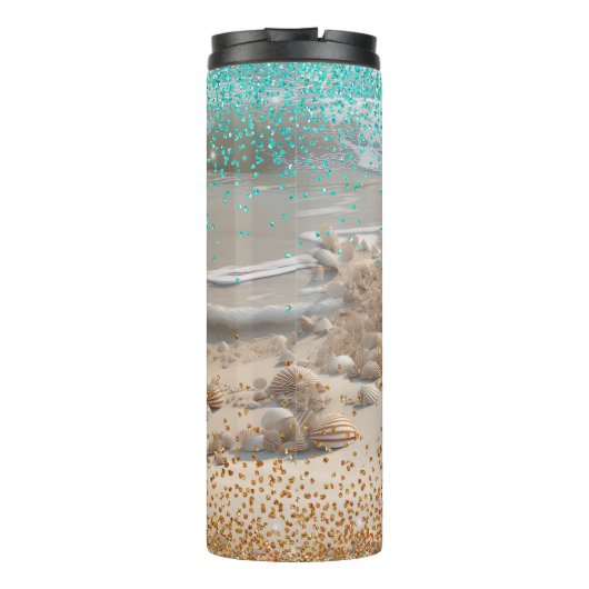 Bouteilles Isothermes Plage Aqua Gold Parties scintillant (Dos)