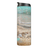 Bouteilles Isothermes Plage Aqua Gold Parties scintillant (Tourné sur la droite)
