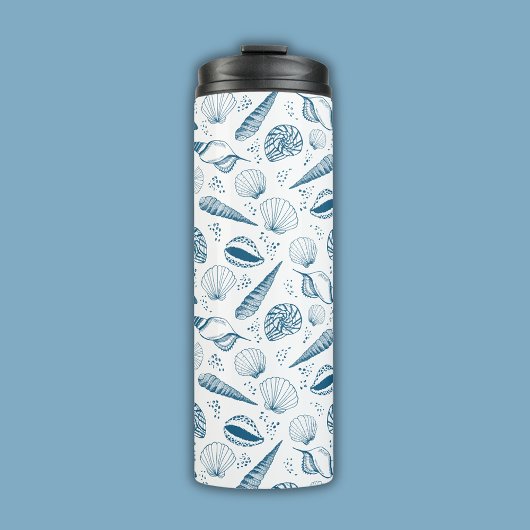 Bouteilles Isothermes Plage bleu de coquillages