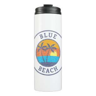 Bouteilles Isothermes Plage bleue, Porto Rico Style Classique Délavé