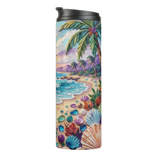 Bouteilles Isothermes Plage Impasto et Verre de Mer Coucher et Lever de