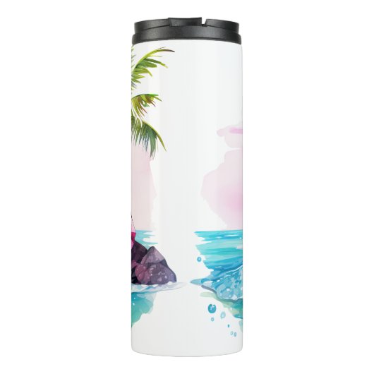 Bouteilles Isothermes Plage Palm Tree Mountain View Aventure Attend (Dos)